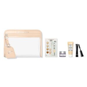 It Cosmetics cosmetic makeup bag and face makeup samples
